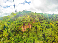 Cable Crossing Valley From One Side To The Other Tizati Zip Line Rincon De La Vieja
 - Costa Rica
