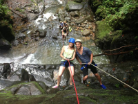 costa canyoning couple 
 - Costa Rica