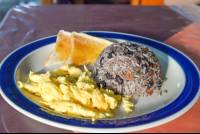 Gallo Pinto With Eggs And Bread Restaurante Carolina
 - Costa Rica