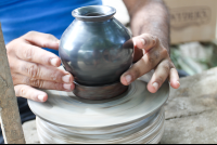 chorotega pottery spinning 
 - Costa Rica