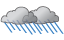 Humid with some sun, then turning cloudy; a brief shower or two in the morning followed by occasional rain and a thunderstorm in the afternoon