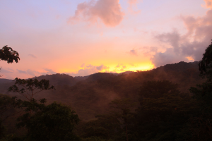 pocosol station sunset 
 - Costa Rica
