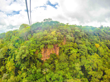 Cable Crossing Valley From One Side To The Other Tizati Zip Line Rincon De La Vieja
 - Costa Rica