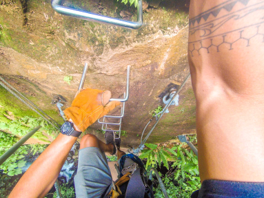 Going Up The Canyon Walls White River Canyon Zip Line Rincon De La Vieja
 - Costa Rica