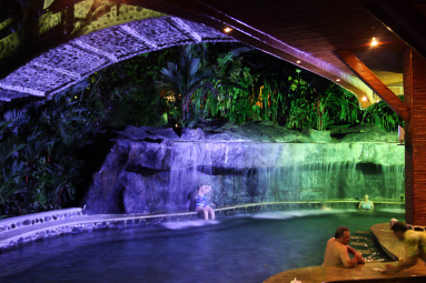 baldi hotsprings at night wet bar 
 - Costa Rica