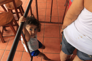 soda rustico waiting in line 
 - Costa Rica