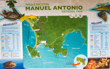 Manuel Antonio National Park Tour Map
 - Costa Rica