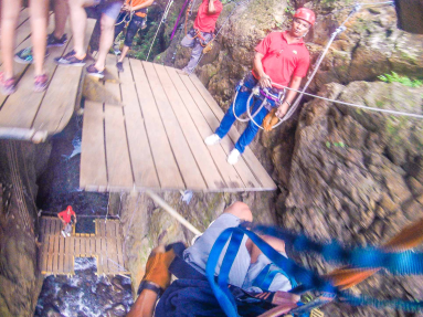 Arrival At The Rappeling Area Of The White River Canyon Zip Line Rincon De La Vieja
 - Costa Rica