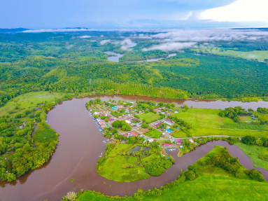 sierpe town aerial view 
 - Costa Rica