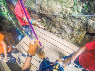 Getting Geared Up For Rappeling At The White River Canyon Zip Line Rincon De La Vieja
 - Costa Rica