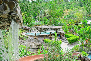 Los Lagos Hot Spring Sunbathing Area With Pool Viewed From The Waterslide
 - Costa Rica