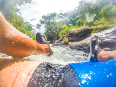 On The Rapids From The Tub Raft View Tubing Rincon De La Vieja
 - Costa Rica