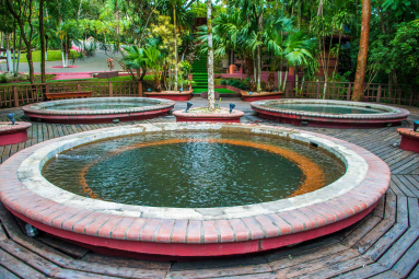 Three Hot Spring Cement Pool In Borinquen Property Rincon De La Vieja Volcano
 - Costa Rica
