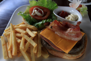 rainforest cafe cheeseburger 
 - Costa Rica