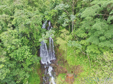 Las Gemelas Waterfalls View From Blue River Zipline Cable Rincon De La Vieja
 - Costa Rica
