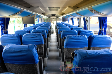 Passenger Coach Back Seat Row View
 - Costa Rica
