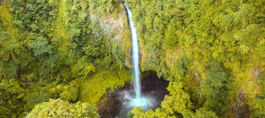 Fortuna Waterfall Aerial Front View
 - Costa Rica
