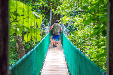 Hanging Bridge That Joins Both Sides Of The River Hot Springs Pools Rincon De La Vieja
 - Costa Rica