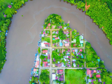 sierpe town aerial view 
 - Costa Rica