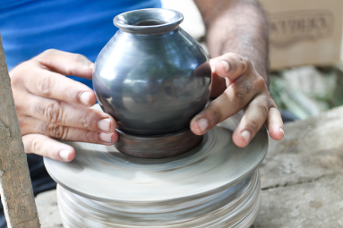 chorotega pottery spinning 
 - Costa Rica